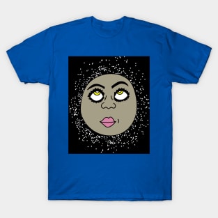 Luminous Moon Half Moon Face T-Shirt